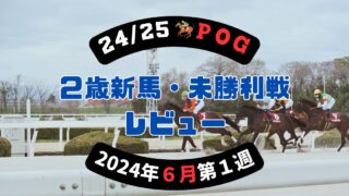 【24/25POG】２歳新馬・未勝利戦レビュー【2024年６月第１週】 