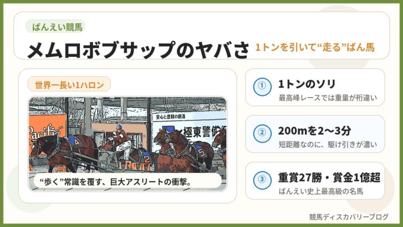 一目見ただけでわかるメムロボブサップのヤバさ――ばんえい競馬の魅力発見